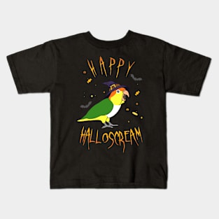 Happy Halloscream White Bellied Caique Kids T-Shirt